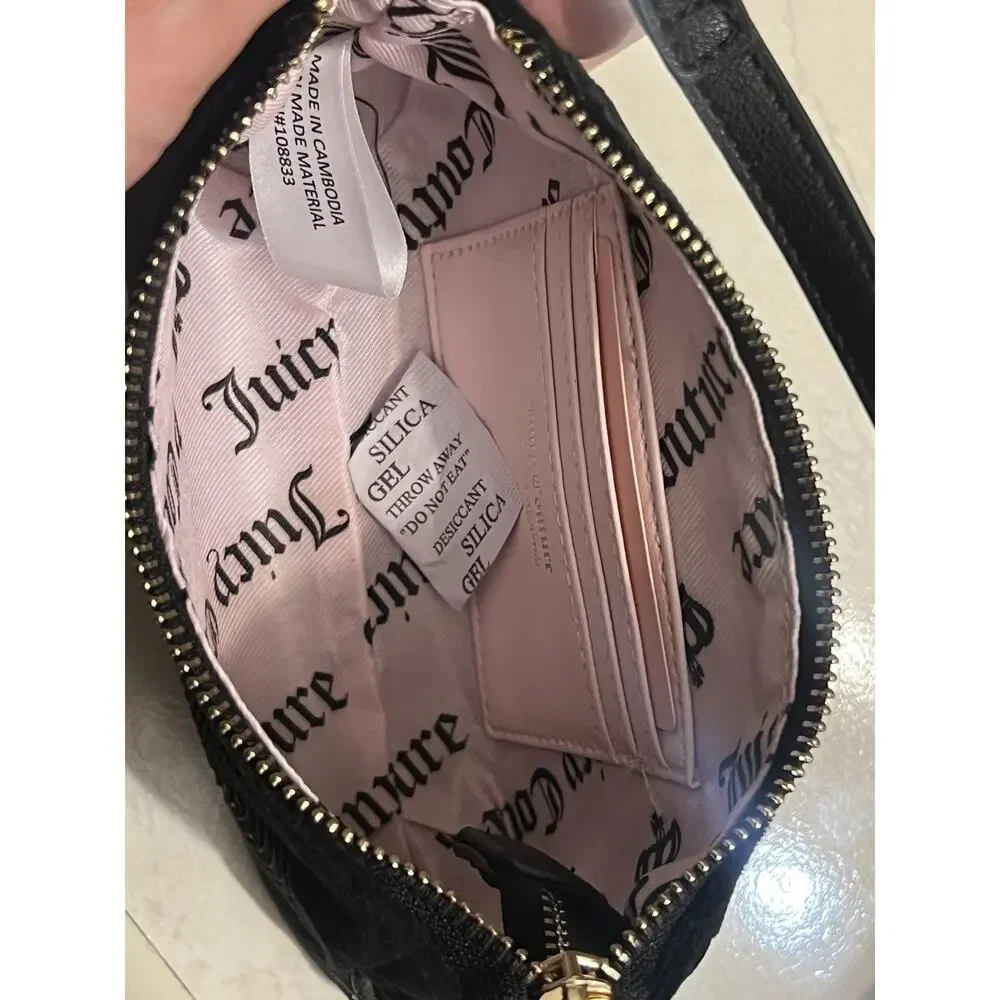 Juicy Couture Liquorice Be Classic ll Shoulder Bag Purse Black NEW
